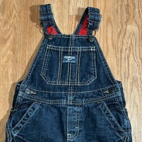 Excluded from Sale OshKosh B'gosh Vestbak Fleece Lined Bib Overalls Denim 24M - Picture 3 of 12